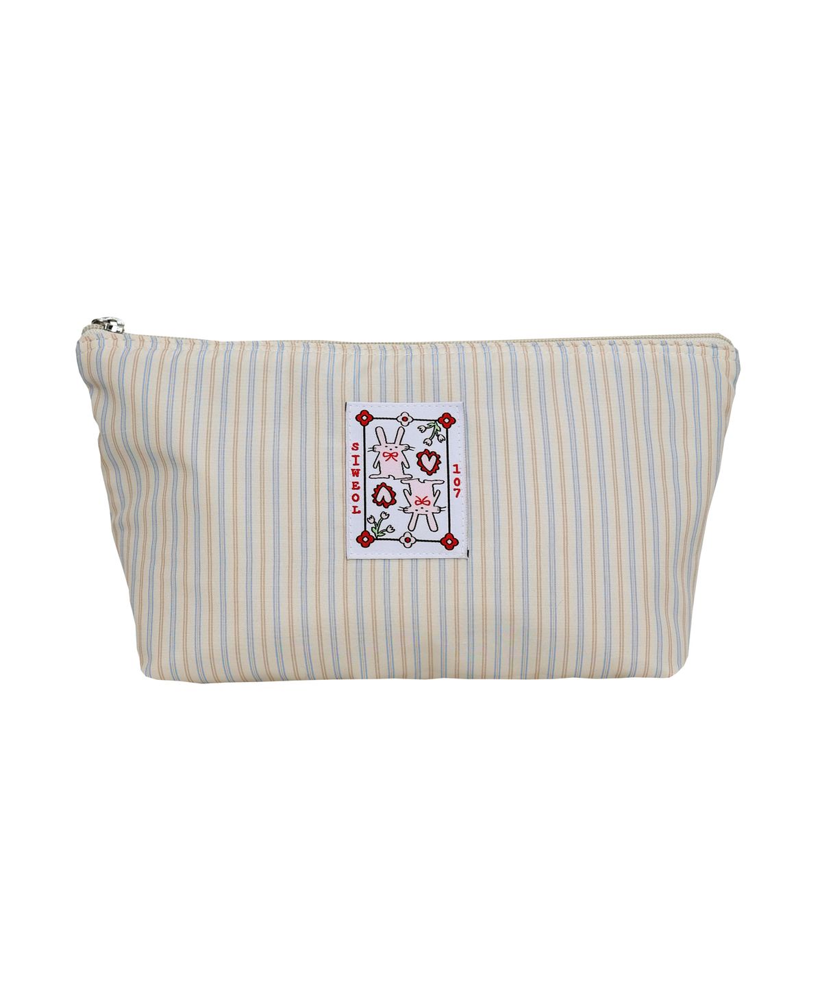 시월107(SIWL107) Padded Travel Pouch (Beige)