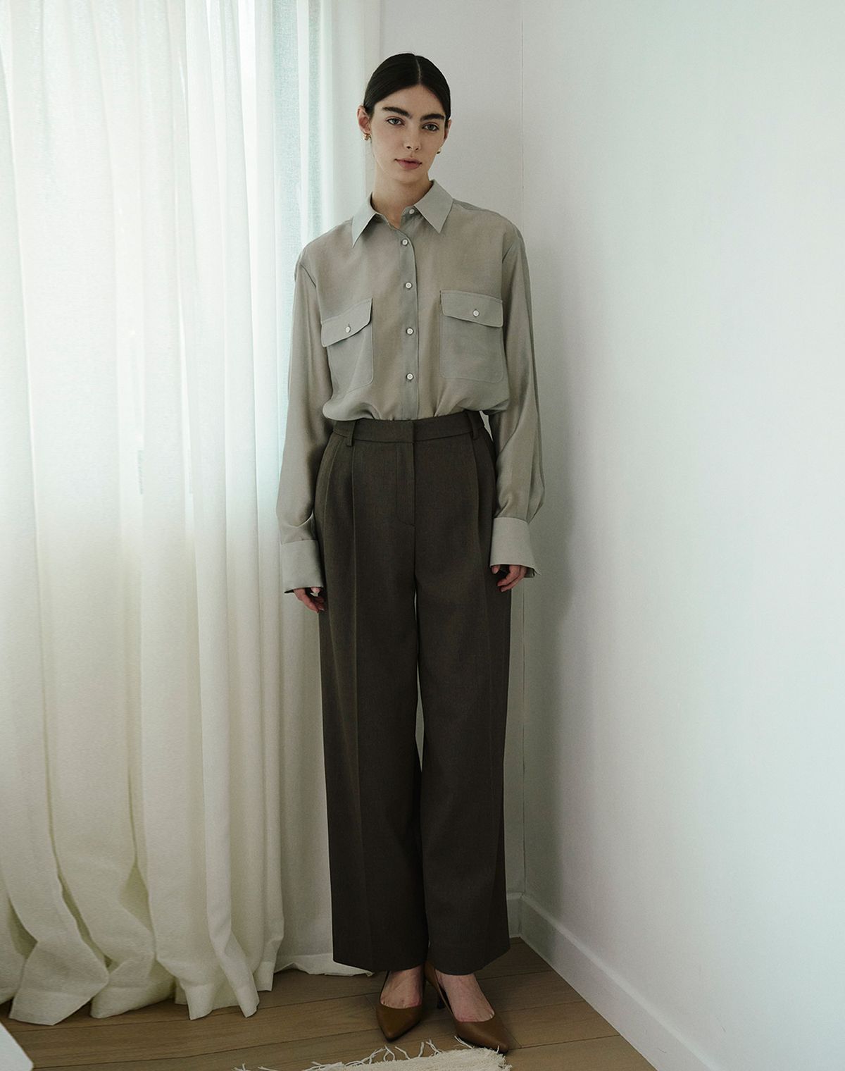 지에마르(GIEMAR) [색상추가]투 턱 슬랙스 쓰리컬러  TWO TUCK SLACKS 3COLOR