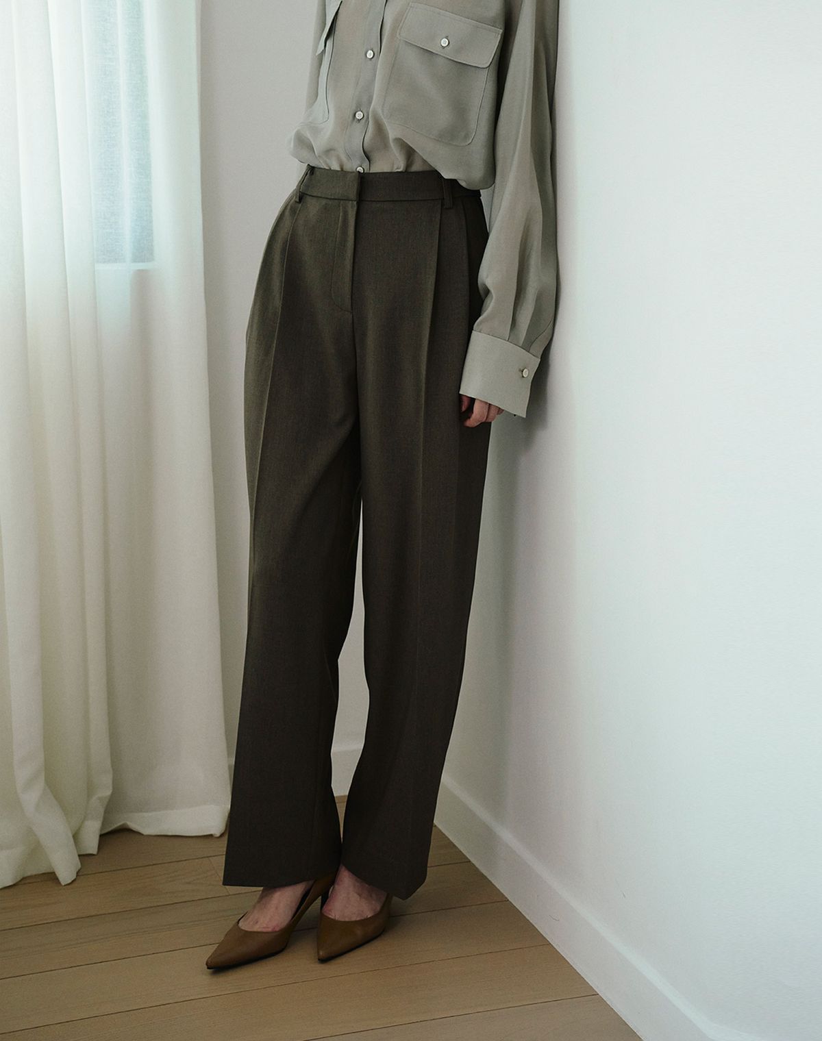 지에마르(GIEMAR) [색상추가]투 턱 슬랙스 쓰리컬러  TWO TUCK SLACKS 3COLOR