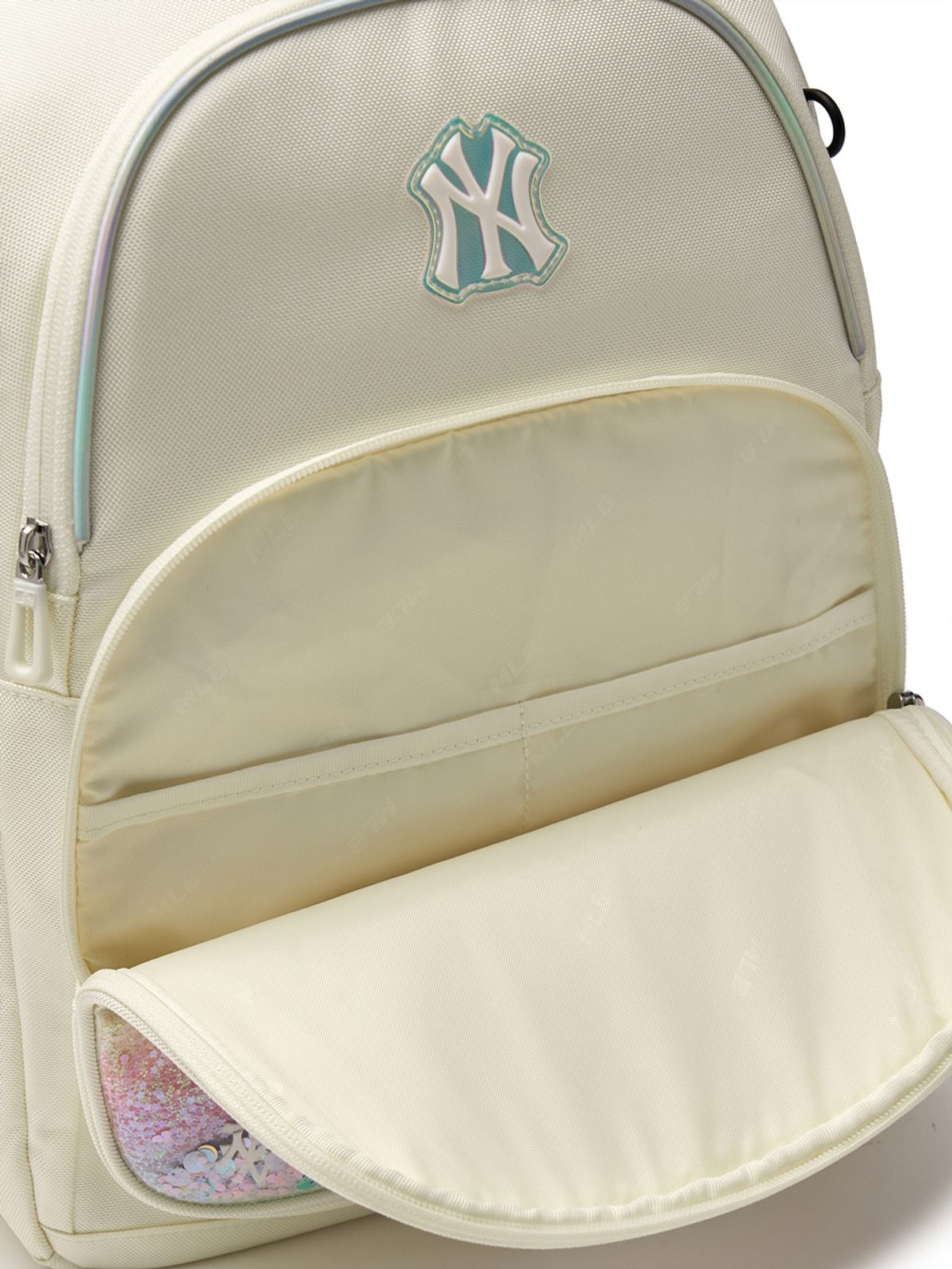 엠엘비 키즈(MLB KIDS) 샤이니 책가방 세트 NY (Cream)
