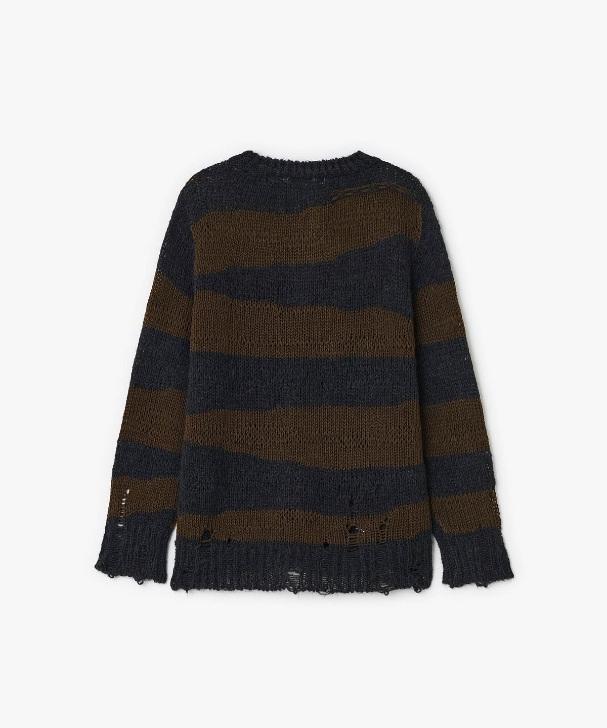 썬번프로젝트(SUNBURNPROJECT) Damaged Color Block Knit, BLACK
