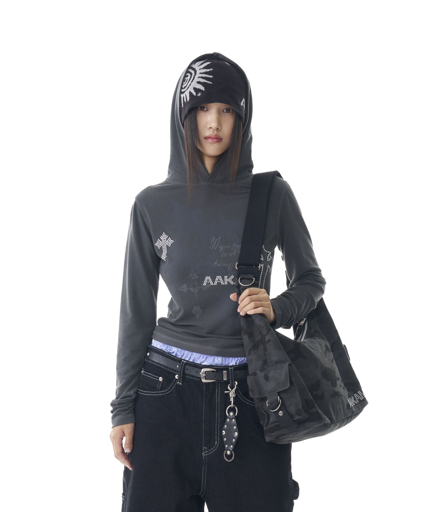 【AAKAM】Camouflage Studded Logo Cross Bag 2colors MUSINSA | AAKAM Camouflage Studded Logo Cross Bag (Black)