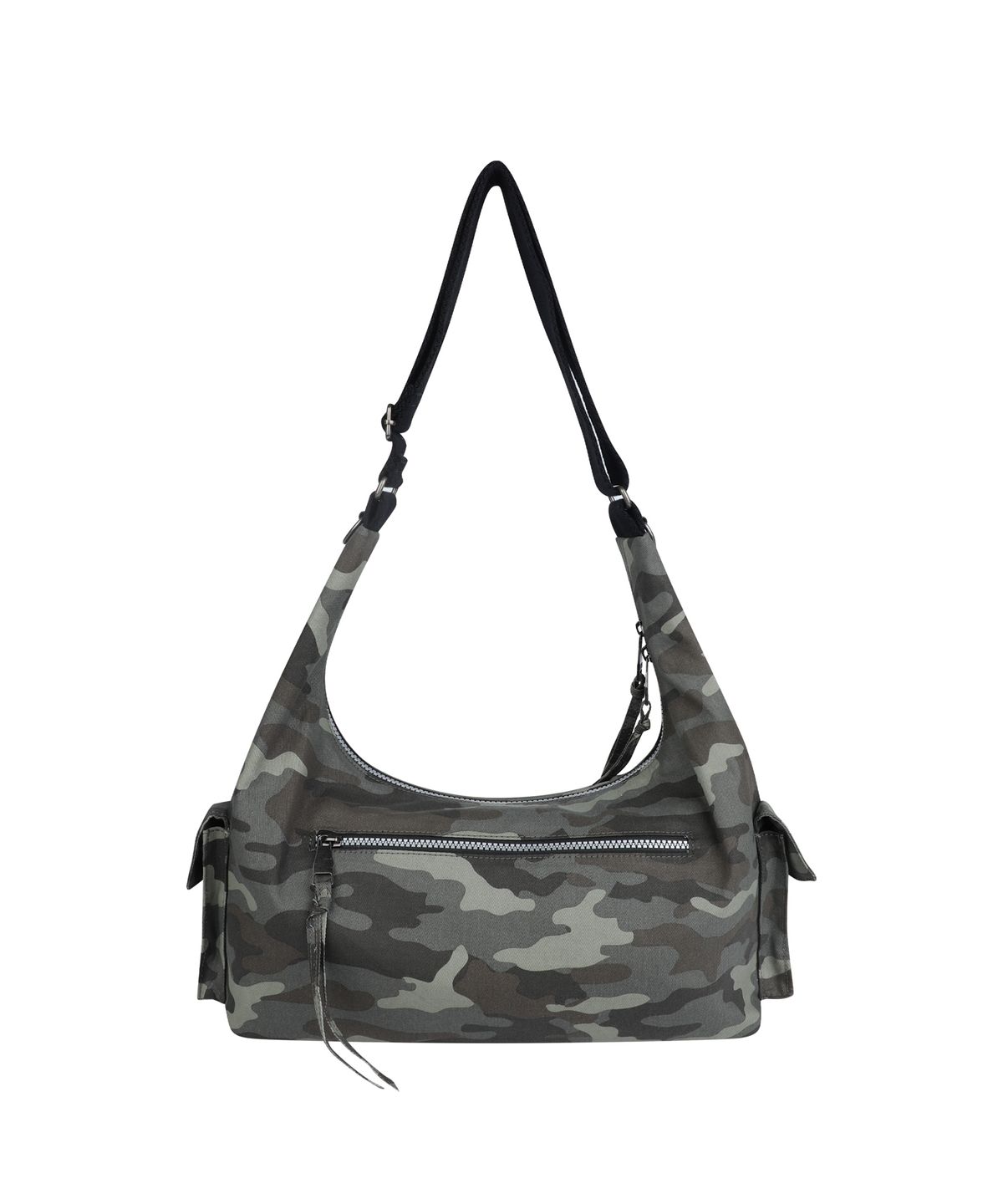 아캄(AAKAM) Camouflage Studded Logo Cross Bag (Khaki)