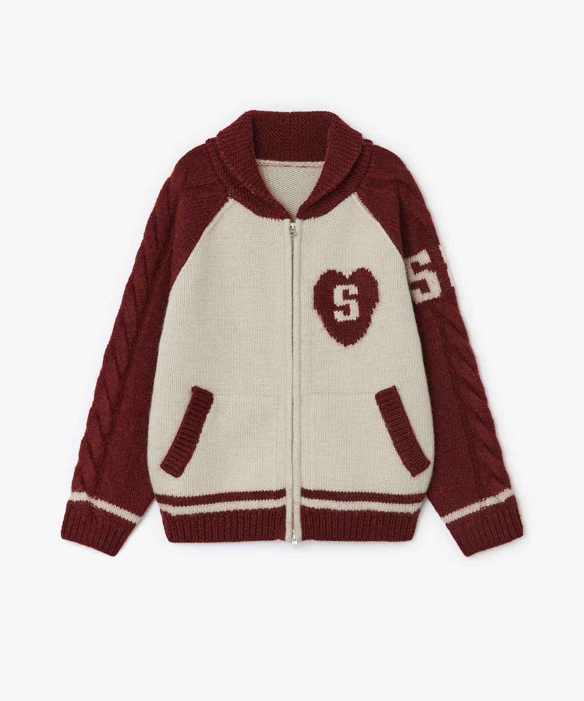 썬번프로젝트(SUNBURNPROJECT) Sunburn Cowichan Cable Jacket, RED