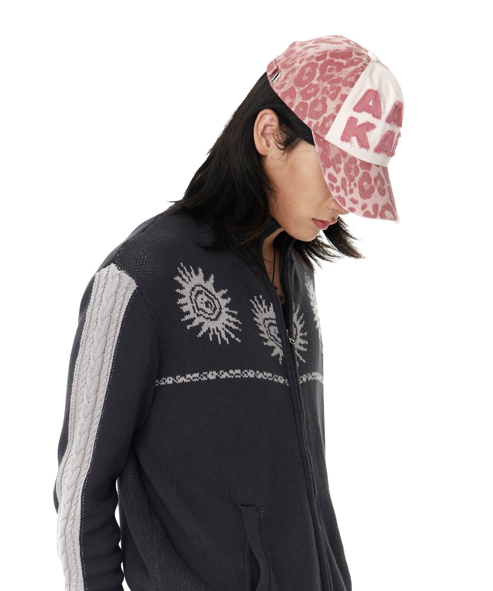 MUSINSA公式 | AAKAM Leopard Patch Cotton Ball Cap (Pink)