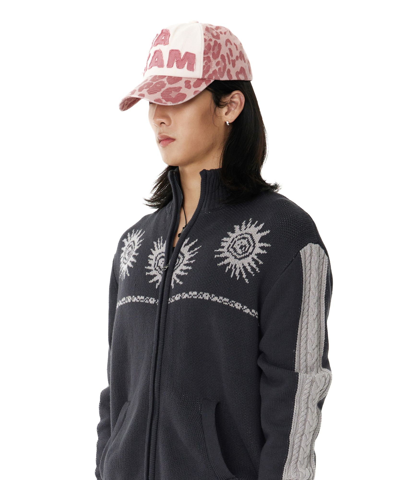 ★【AAKAM】 Leopard Patch Cotton Ball Cap Pink★ MUSINSA | AAKAM Leopard Patch Cotton Ball Cap (Pink)