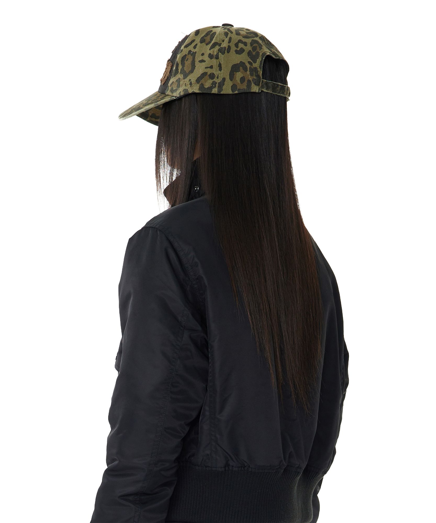 MUSINSA | AAKAM Leopard Patch Cotton Ball Cap (Khaki)