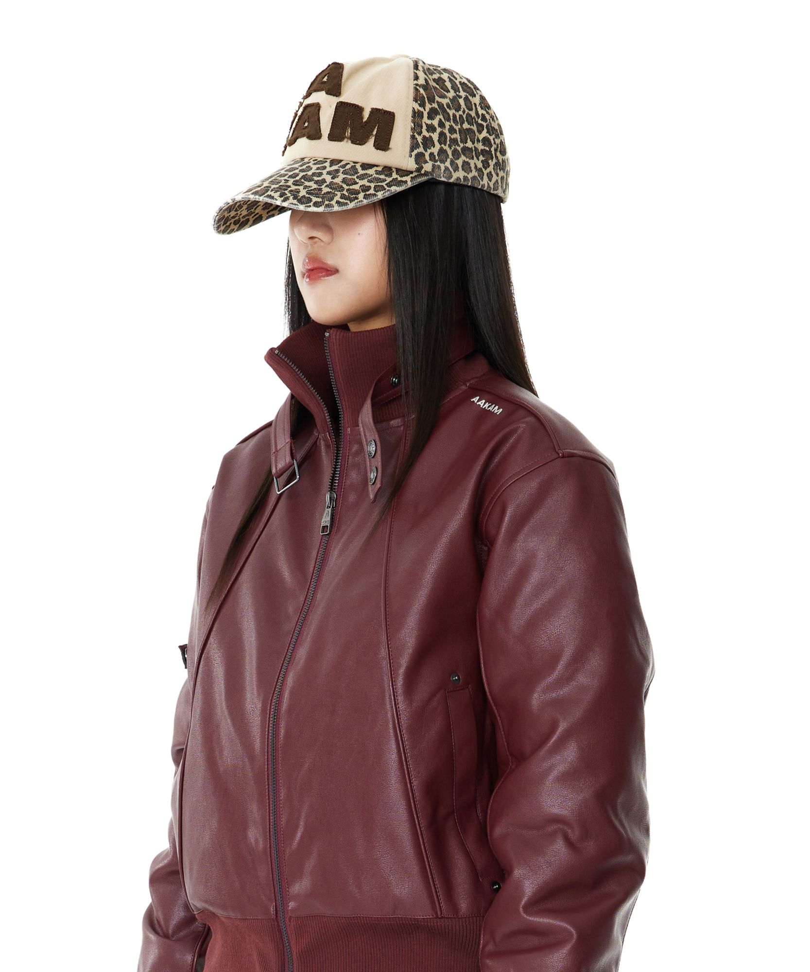 AAKAM】Leopard Patch Cotton Ball Cap | OUR BRAND,AAKAM