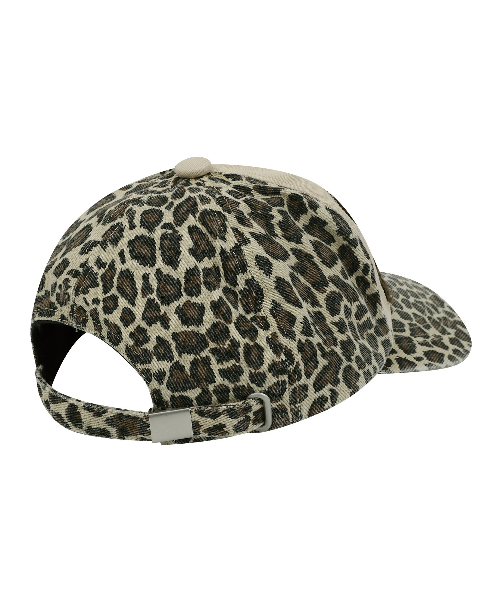 MUSINSA公式 | AAKAM Leopard Patch Cotton Ball Cap (Brown)