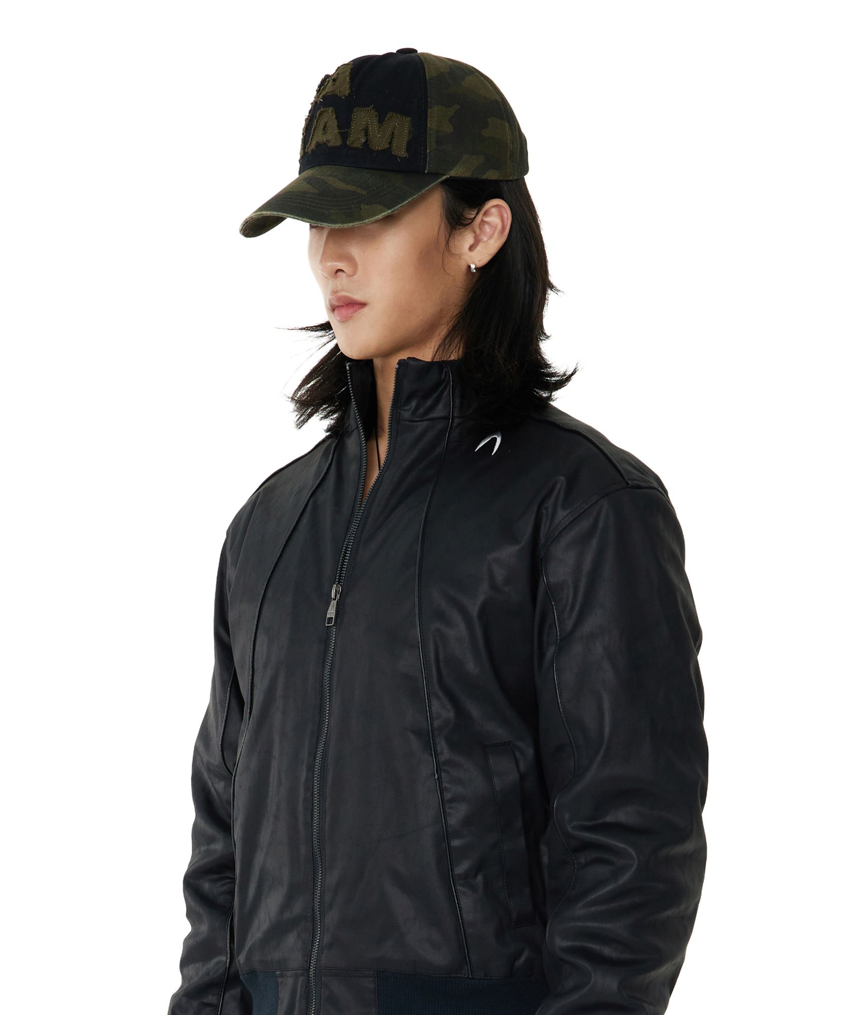 MUSINSA | AAKAM Camouflage Patch Cotton Ball Cap (Khaki)