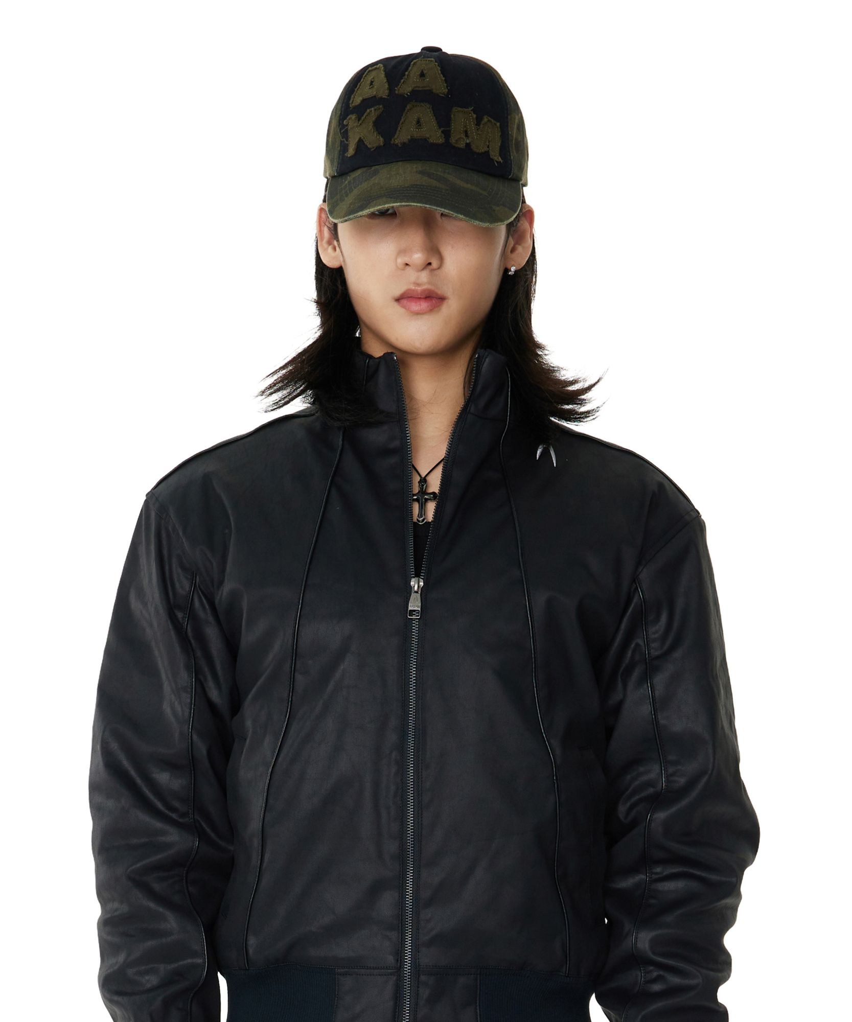 MUSINSA | AAKAM Camouflage Patch Cotton Ball Cap (Khaki)