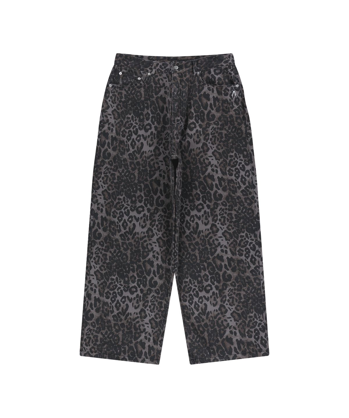 아캄(AAKAM) Leopard Pattern Cotton Pants (Purple)