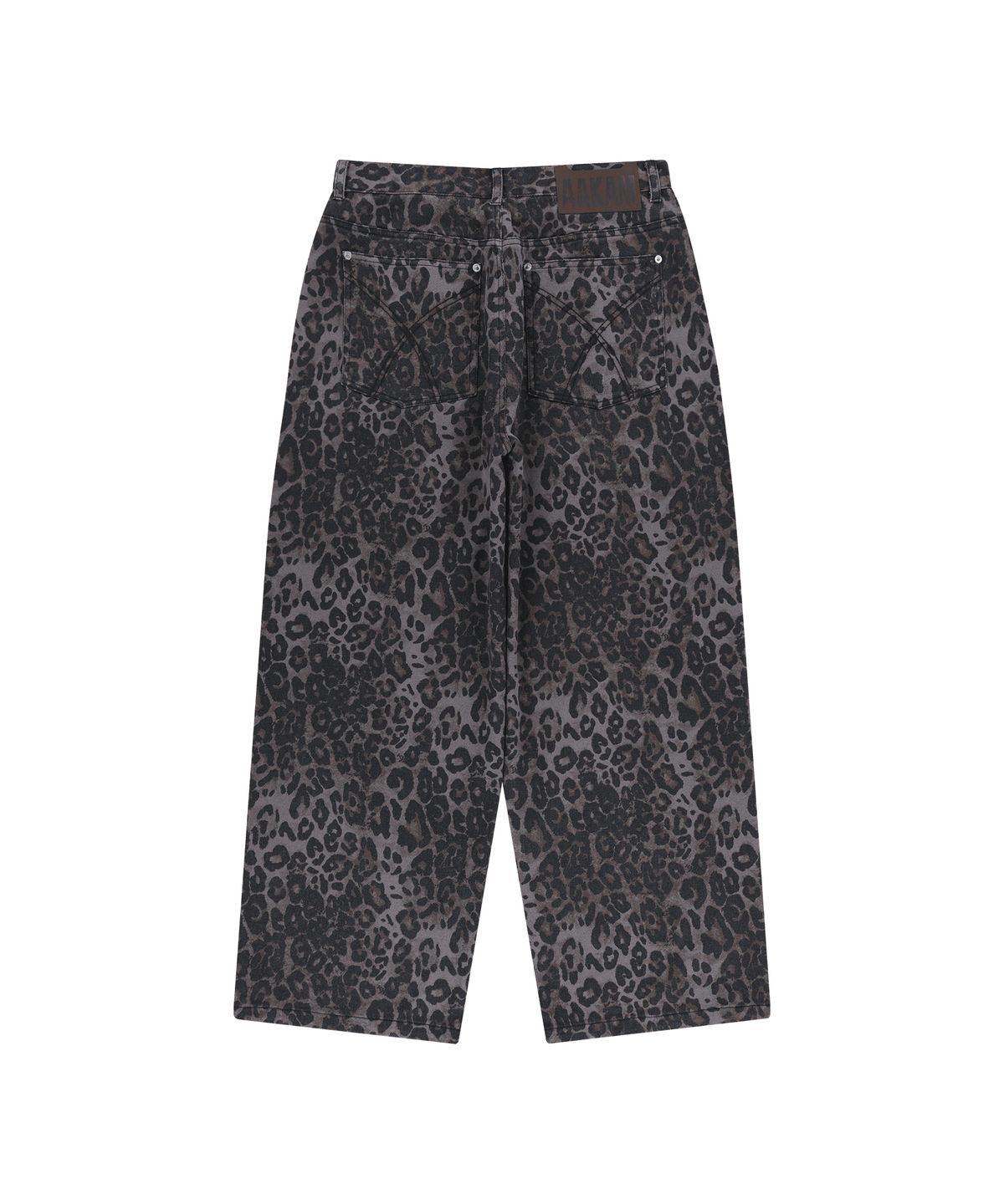아캄(AAKAM) Leopard Pattern Cotton Pants (Purple)