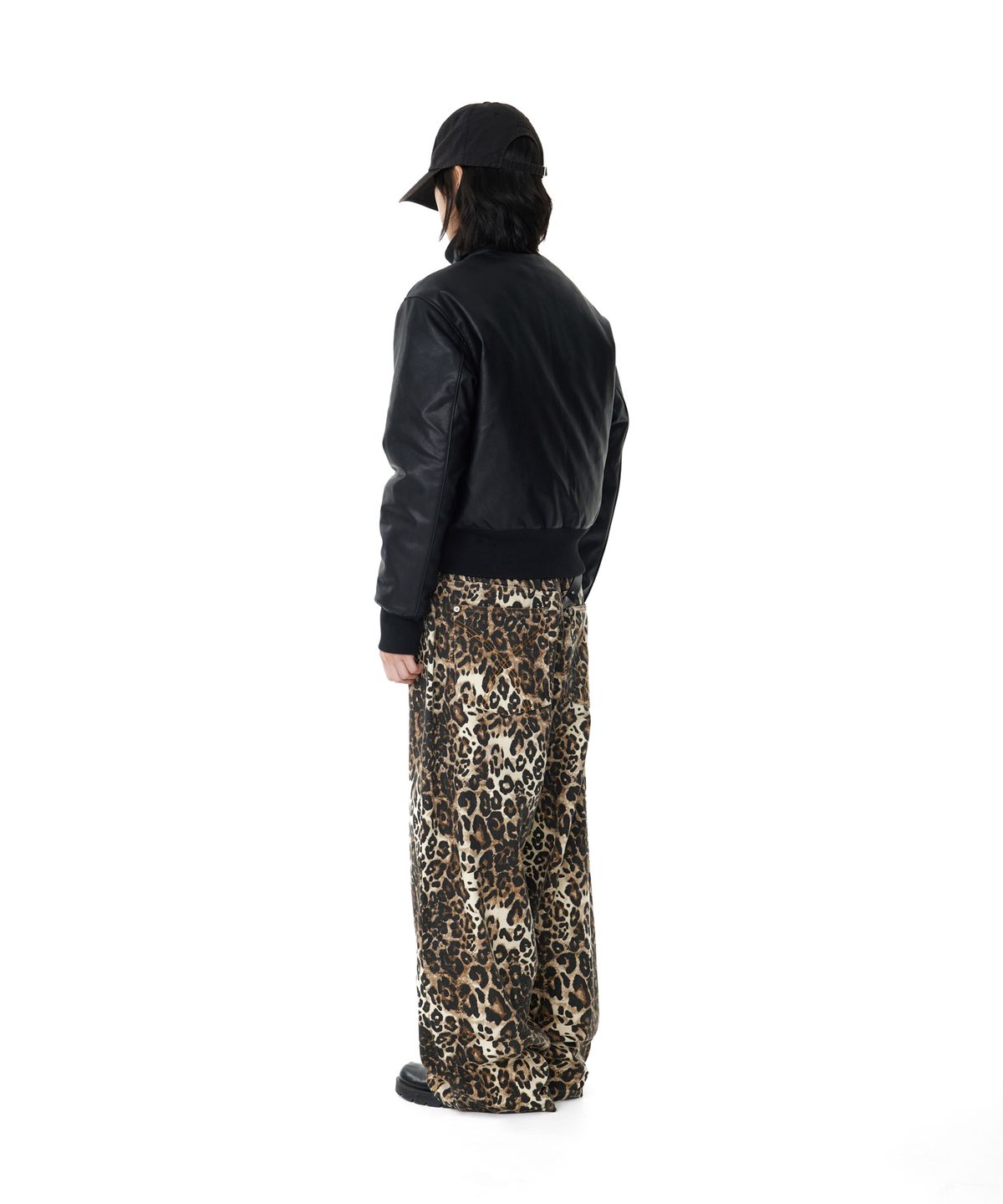 아캄(AAKAM) Leopard Pattern Cotton Pants (Brown)