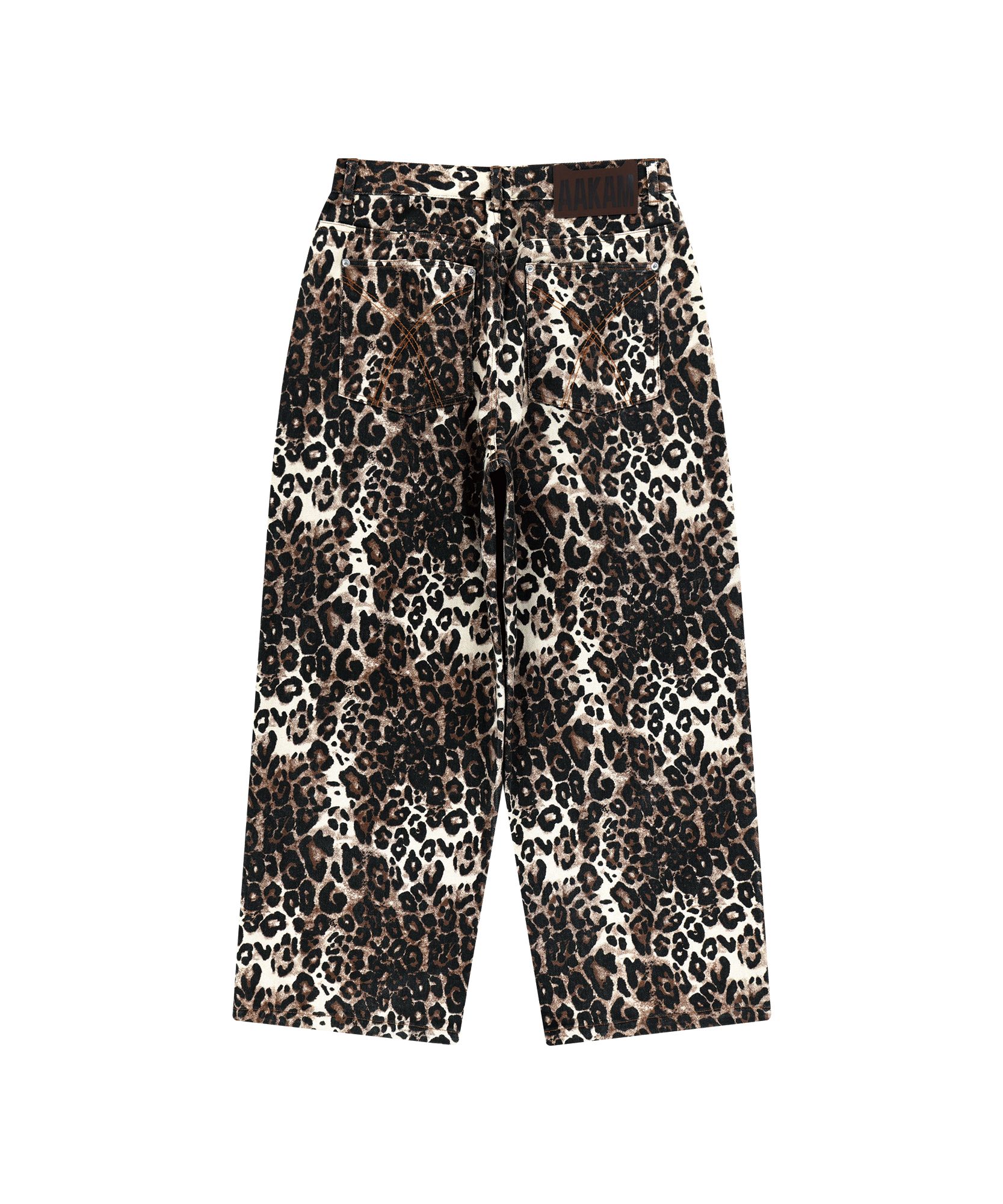 MUSINSA公式 | AAKAM Leopard Pattern Cotton Pants (Brown)
