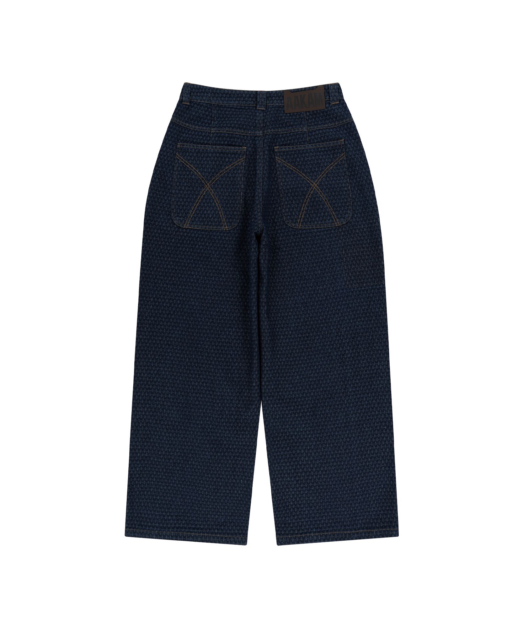 ★AAKAM★ Grid Pattern Denim Pants Blue AK24PT42BL MUSINSA | AAKAM Grid Pattern Denim Pants (Blue)