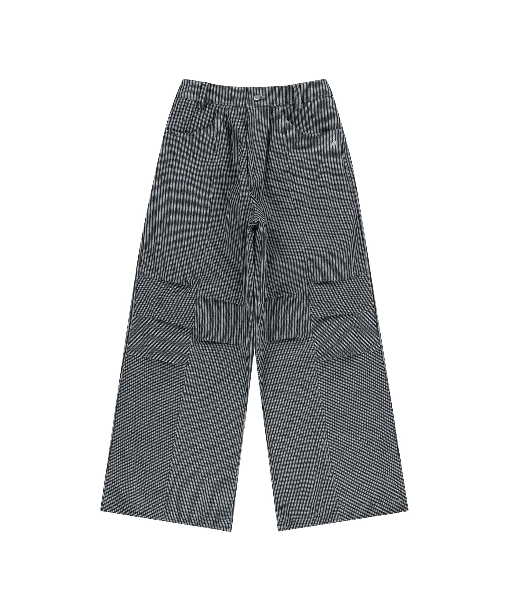 AAKAM ■ Knee Pin-tuck Stripe Denim Pants MUSINSA | AAKAM Knee Pin-tuck Stripe Denim Pants (Black)