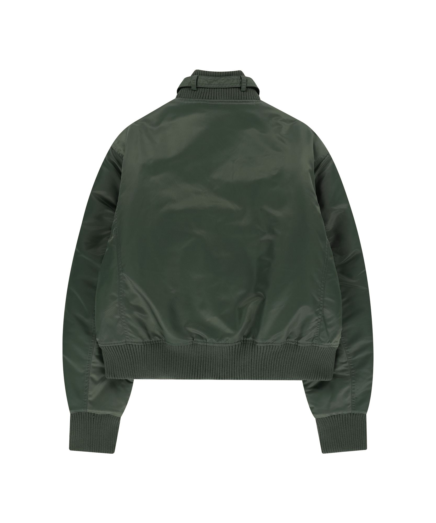 MUSINSA公式 | AAKAM High-Neck Bomber Jacket (Khaki)