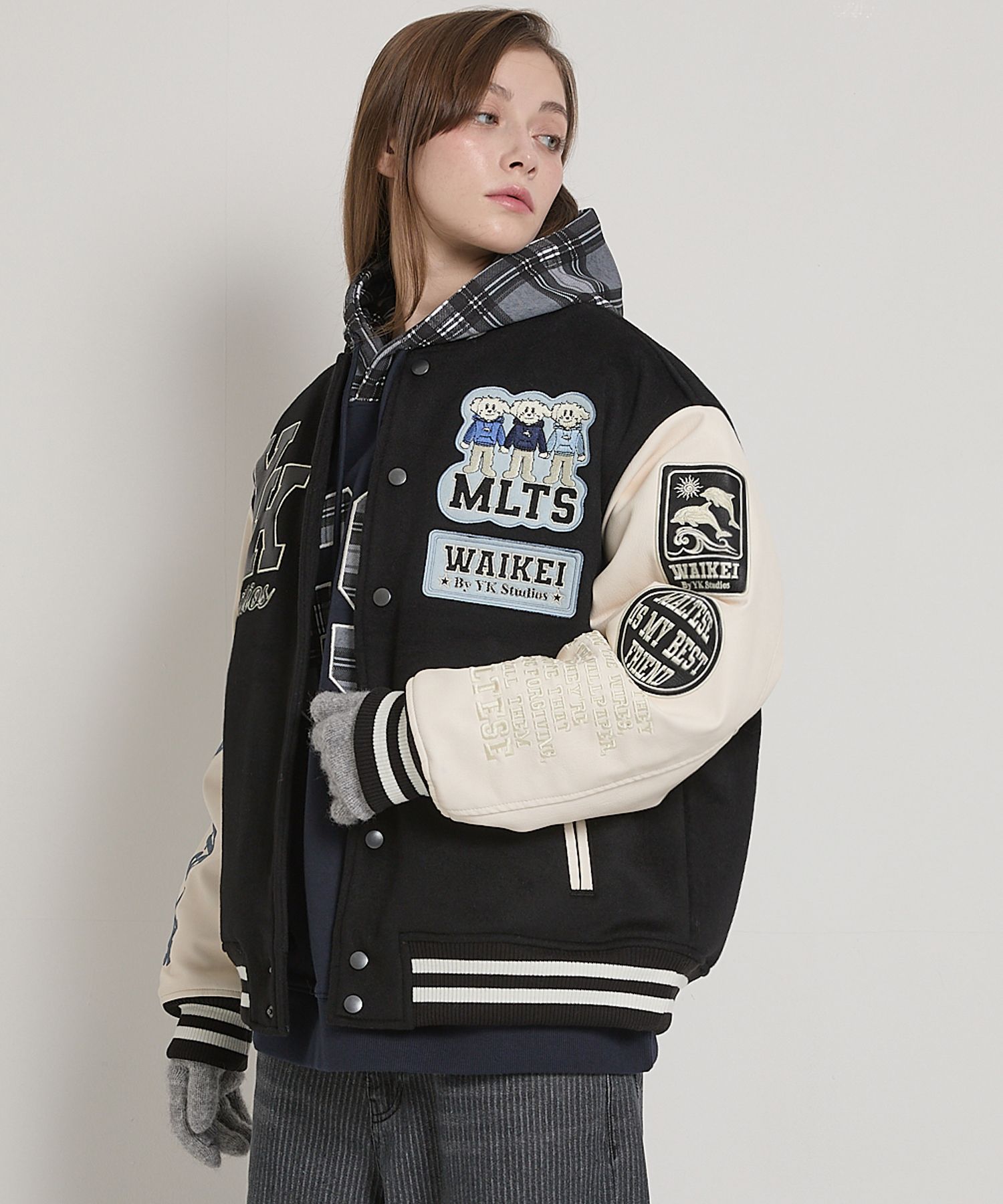【Wai Kei】 MLTS Varsity Jacket /追跡付 MLTS Varsity Jacket - WaiKei | 60% - Asian Fashion Online Store