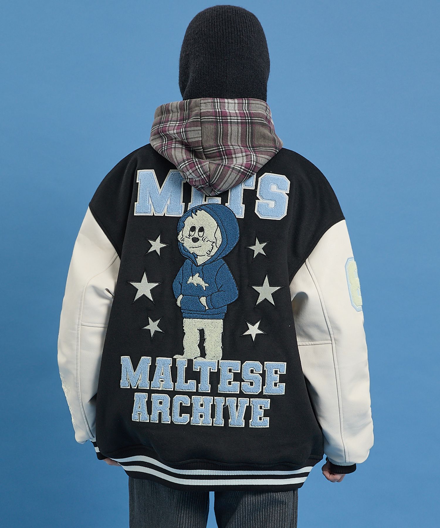 MUSINSA公式 | WAI KEI MLTS Varsity Jacket Black