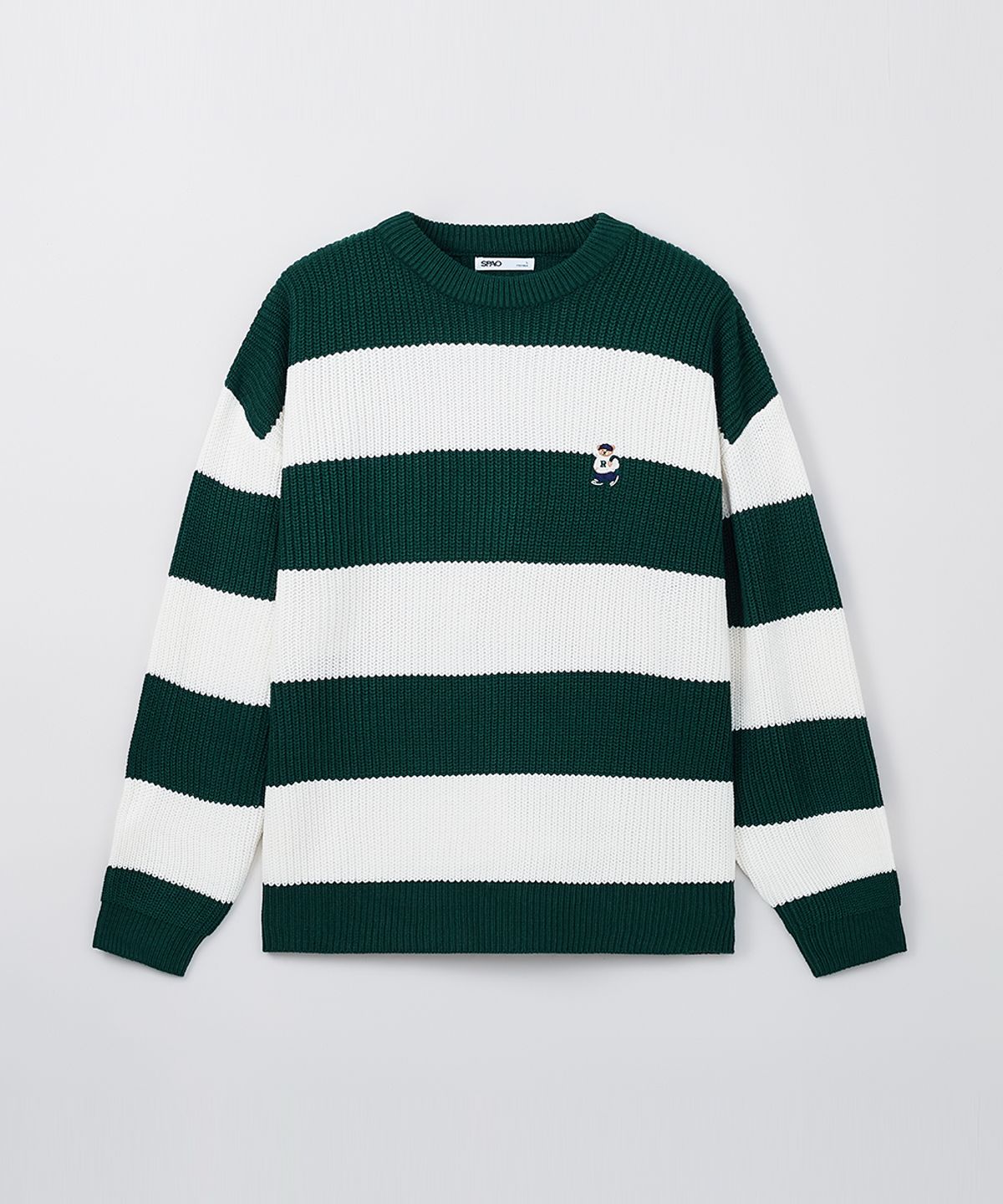 스파오(SPAO) (우디) 스트라이프 라운드넥 스웨터_SPKWF11C51