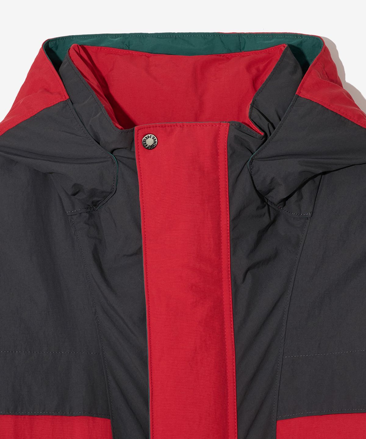 논타입(NONTYPE) HALF PANELED MOUNTAIN DOWN PARKA (RED)