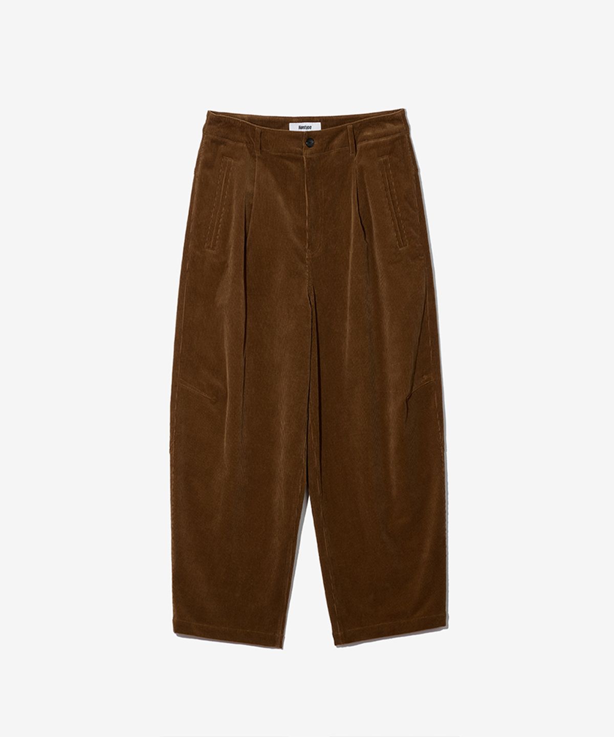 논타입(NONTYPE) CORDUROY ONE TUCK WIDE PANTS (CAMEL)