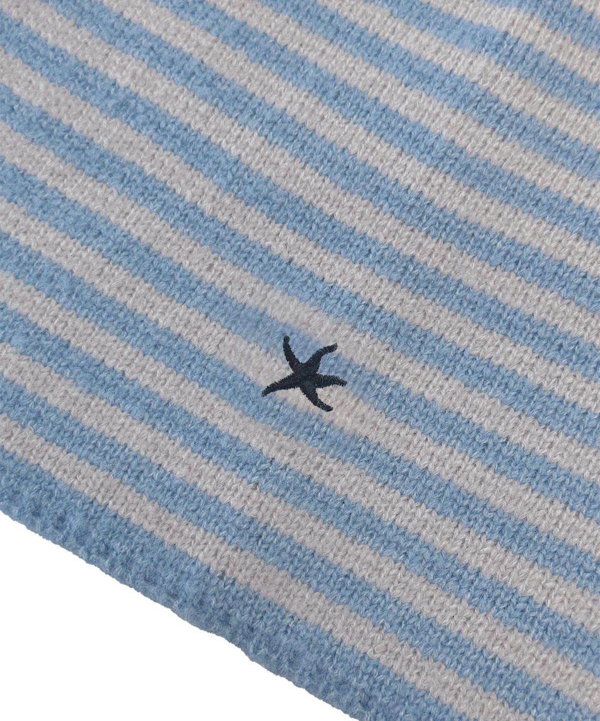 더콜디스트모먼트(THE COLDEST MOMENT) TCM mini logo stripe muffler (sky blue/grey)