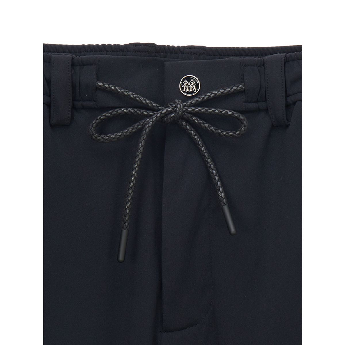 롤링롤라이(ROLLINGROLLEYE) 롤롤 슬라이드 팬츠 블랙 핑크로고 Roll Roll Slide Pants Black Pink Logo