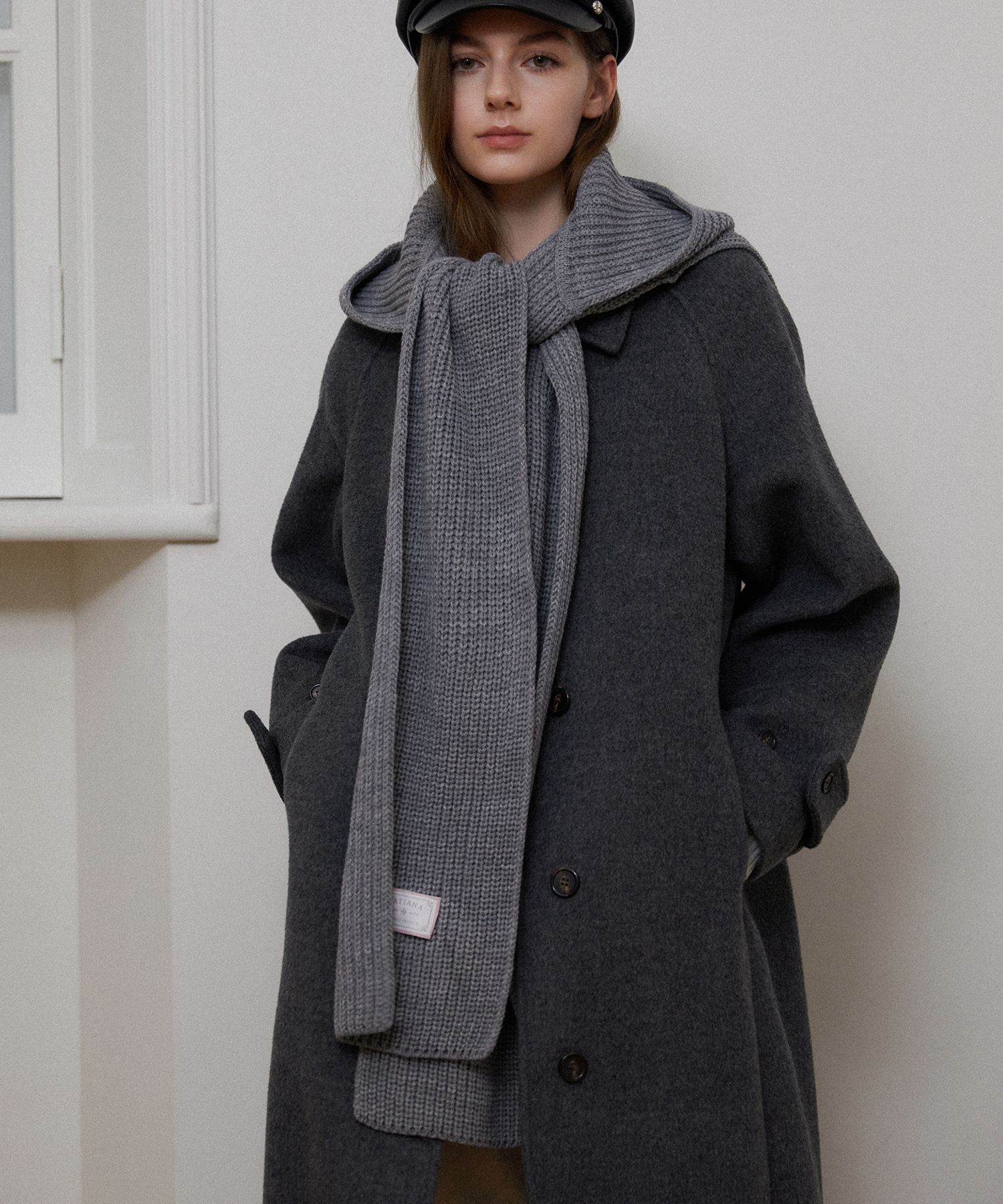 ●TATIANA● Knit Hoodie Shawl Muffler MF8116 Stripe 50066093 MUSINSA | TATIANA Knit Hoodie Shawl Muffler MF8116 Stripe