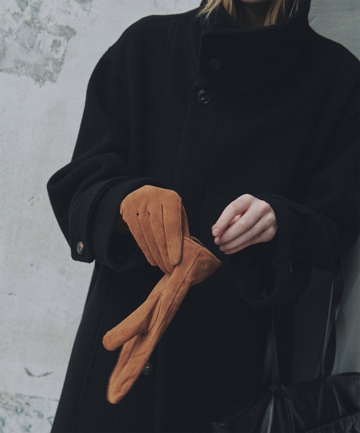 프롬웨얼(FROMWHERE) Suede Gloves Beige