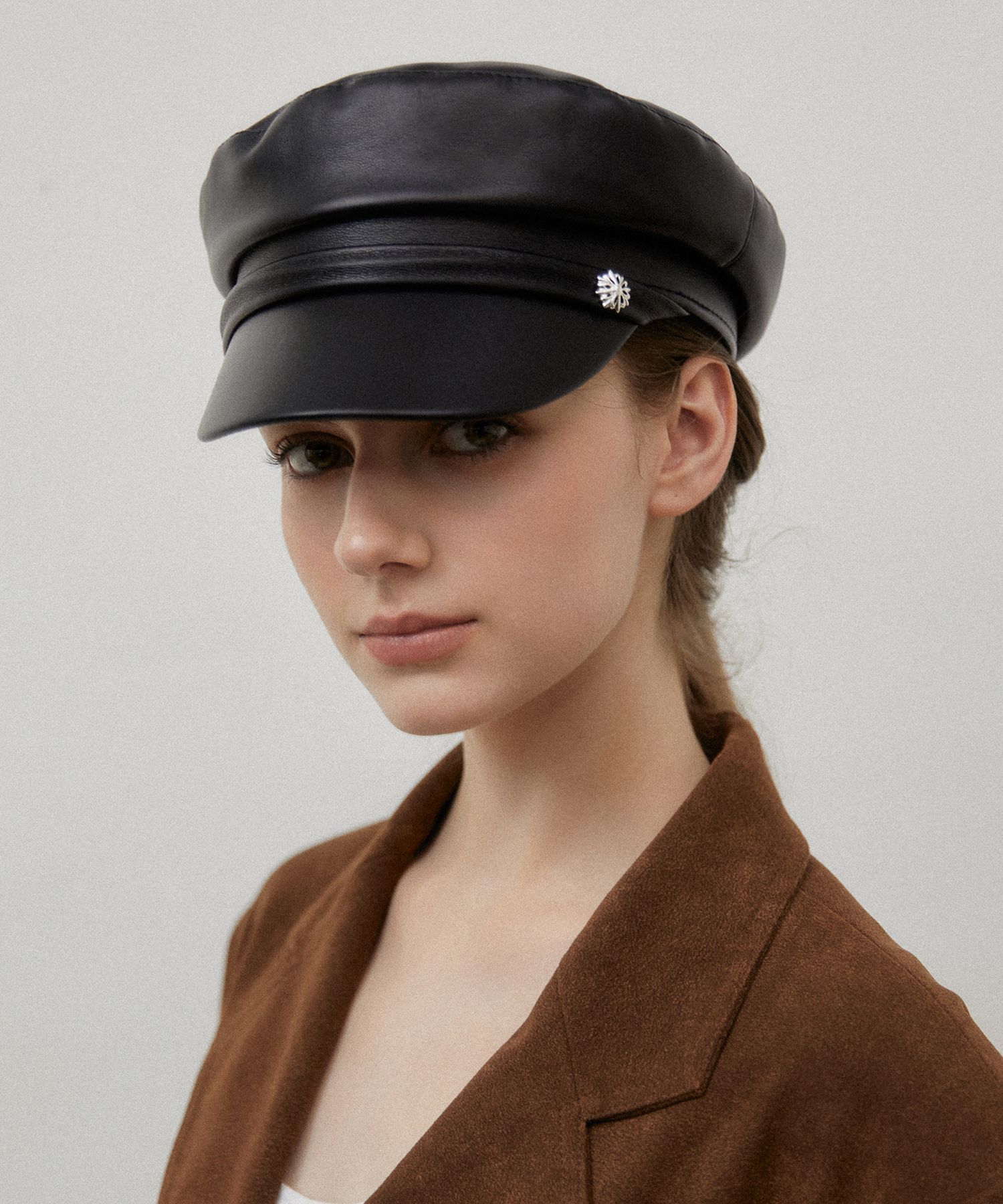 MUSINSA | TATIANA Urban Leather Sailor Cap HT8151 2 Colors