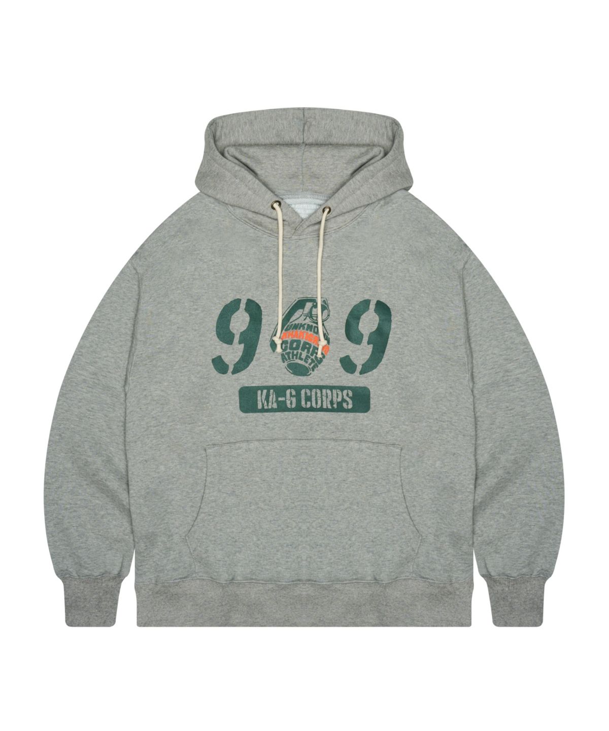 카키그라도(KHAKI GRADO) 밀리터리 909 수류탄 후디 (Melange Gray)