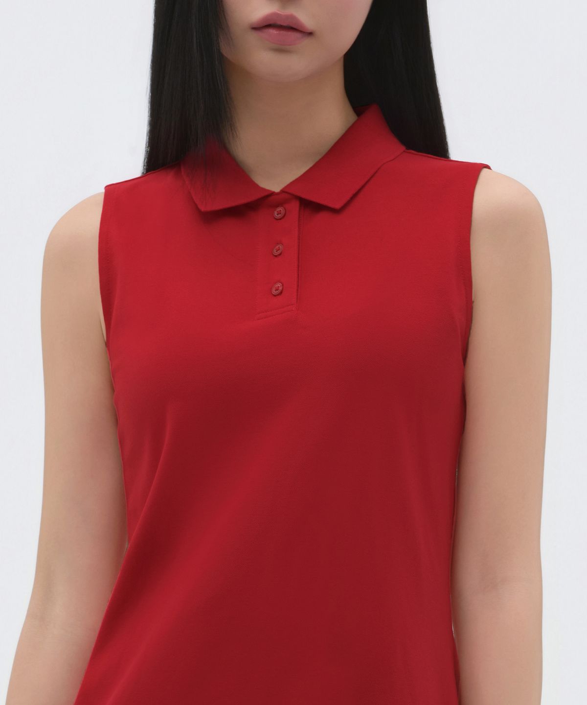 무신사 스탠다드 우먼(MUSINSA STANDARD WOMAN) [쿨탠다드] 우먼즈 플리츠 슬리브리스 피케 폴로 드레스 [레드]