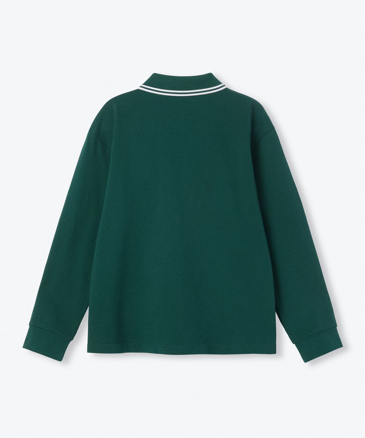 무신사 스탠다드 키즈(MUSINSA STANDARD KIDS) 프레피 긴소매 피케 폴로 셔츠 [그린]