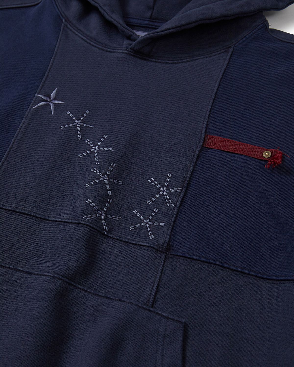 카락터(KARACTOR) Grid hoodie / Washed navy