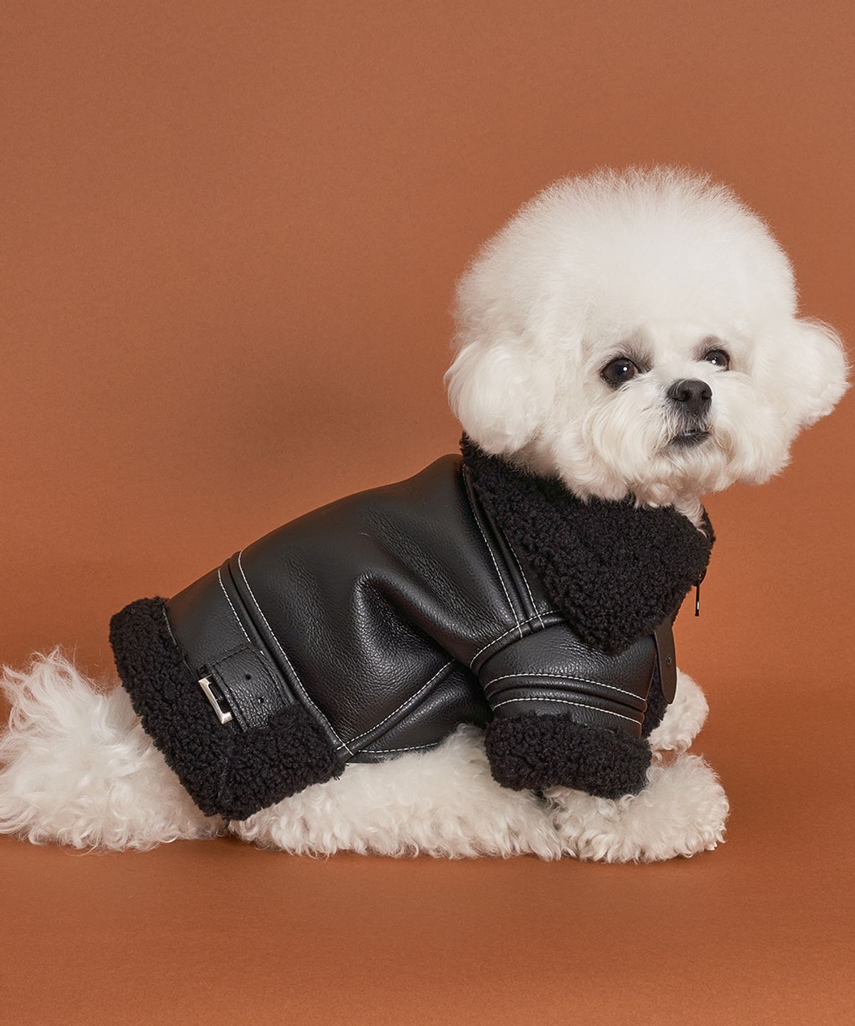 도그아이(DOGI) 강아지 아우터 무스탕 블랙