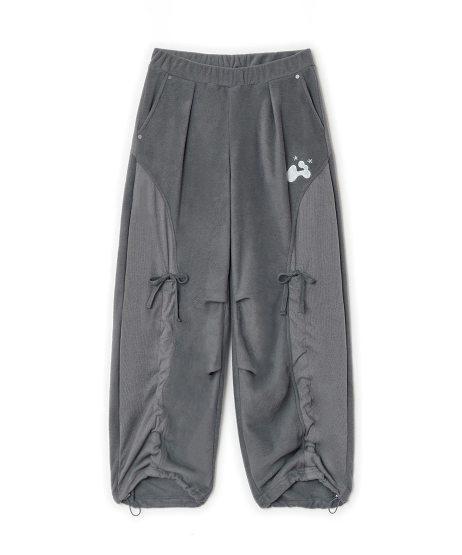 【hug your skin】Fleece wide pants MUSINSA | HUG YOUR SKIN Drawstring Fleece Pants (Charcoal)