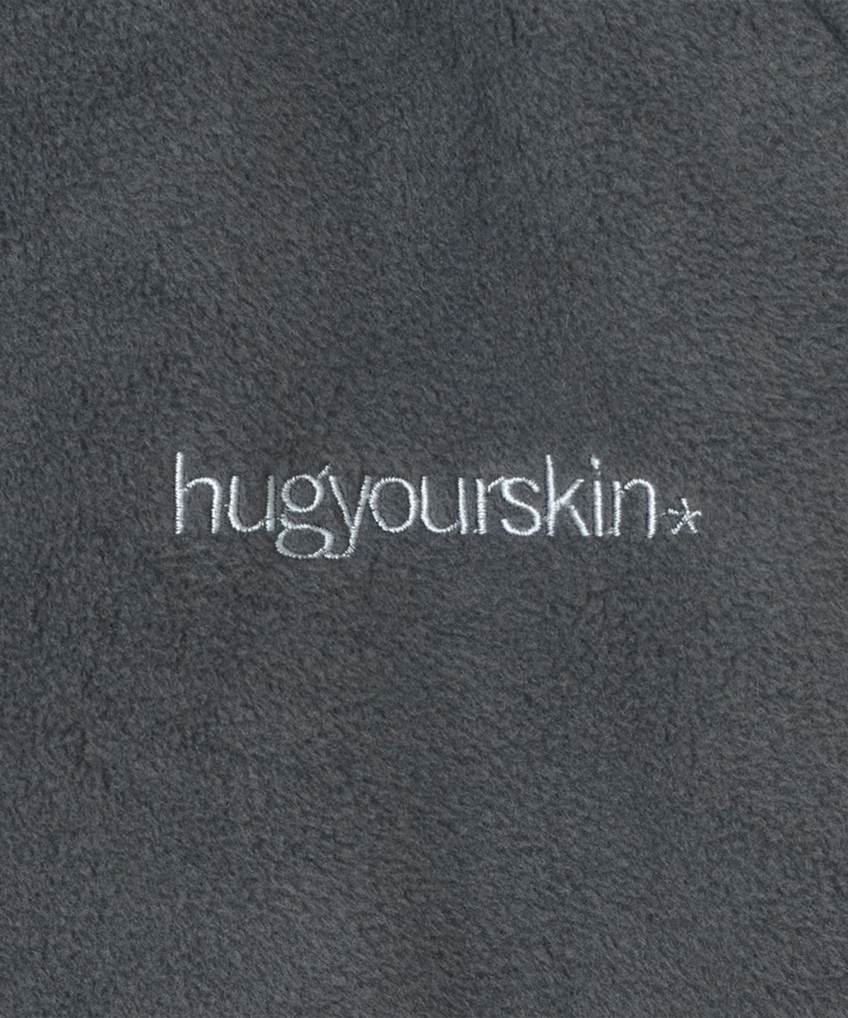 허그유어스킨(HUG YOUR SKIN) 드로우 스트링 플리스 집업 (차콜)