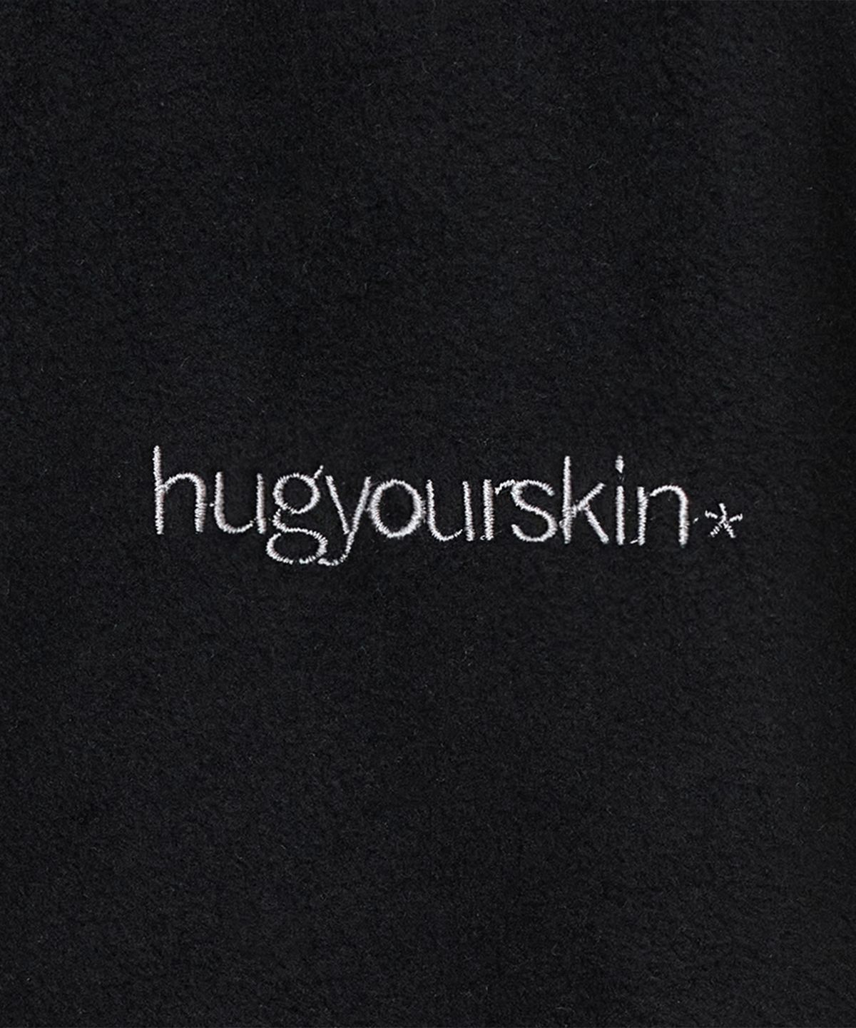 허그유어스킨(HUG YOUR SKIN) 드로우 스트링 플리스 집업 (블랙)