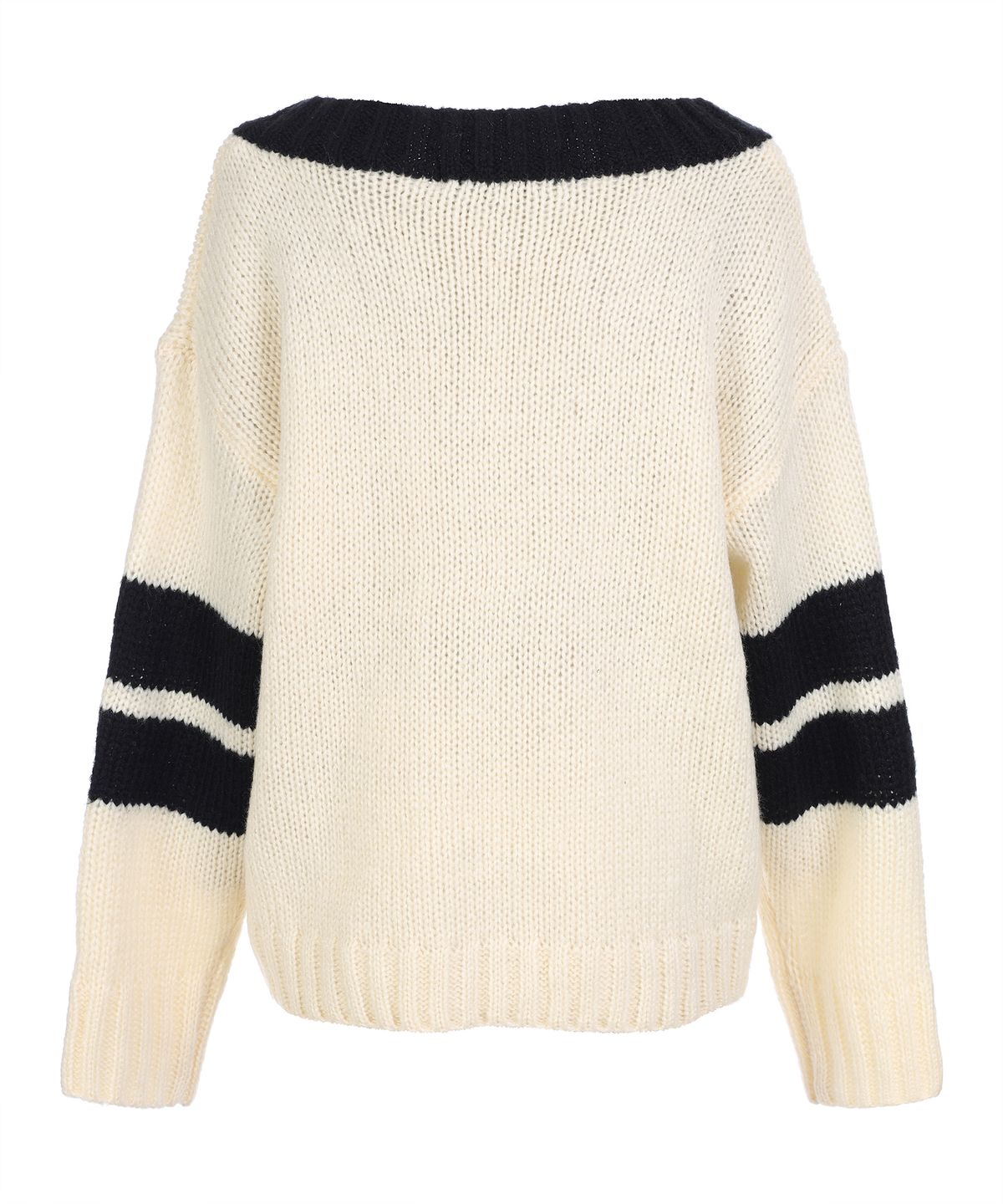 라라폭스(LALAFOX) V-NECK SPORTY KNIT IVORY BQ4KL006