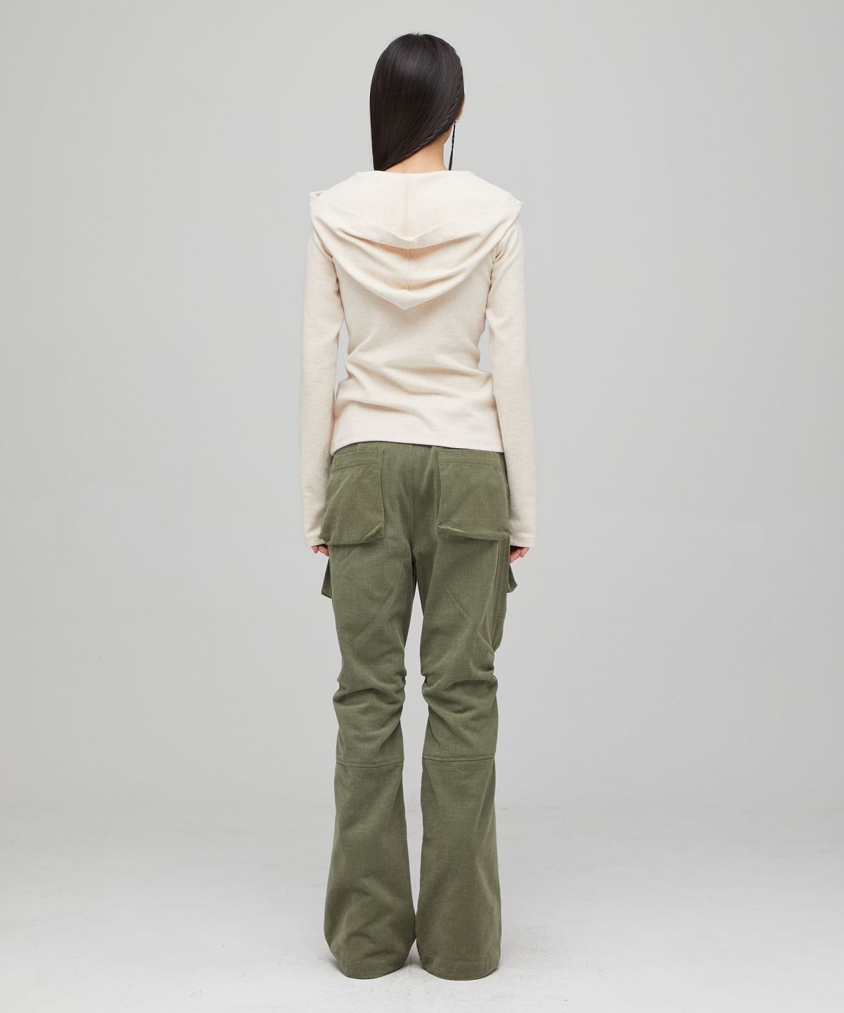 라라폭스(LALAFOX) BOOTCUT CARGO PANTS KHAKI BQ4WP009