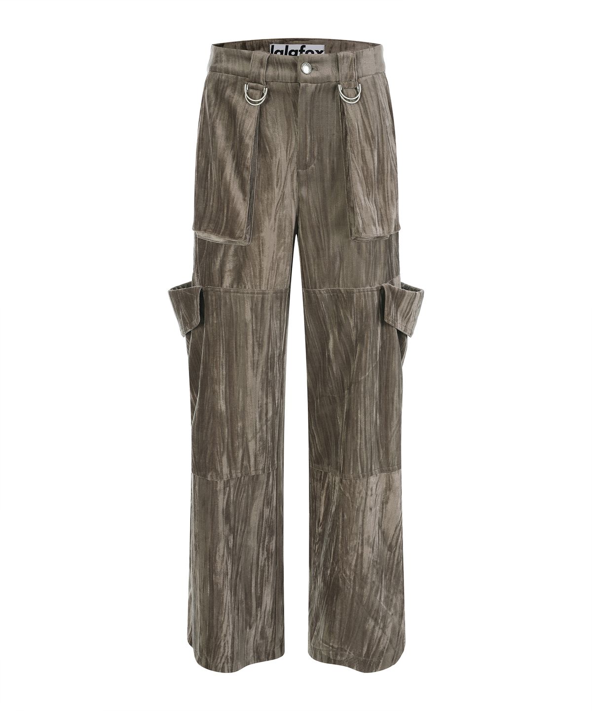 라라폭스(LALAFOX) PLEATS VELVET  CARGO PANTS BRONZE BQ4WP005