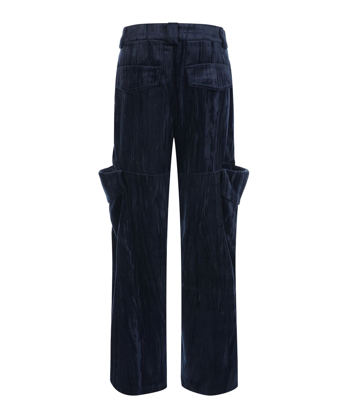 라라폭스(LALAFOX) PLEATS VELVET  CARGO PANTS NAVY BQ4WP006