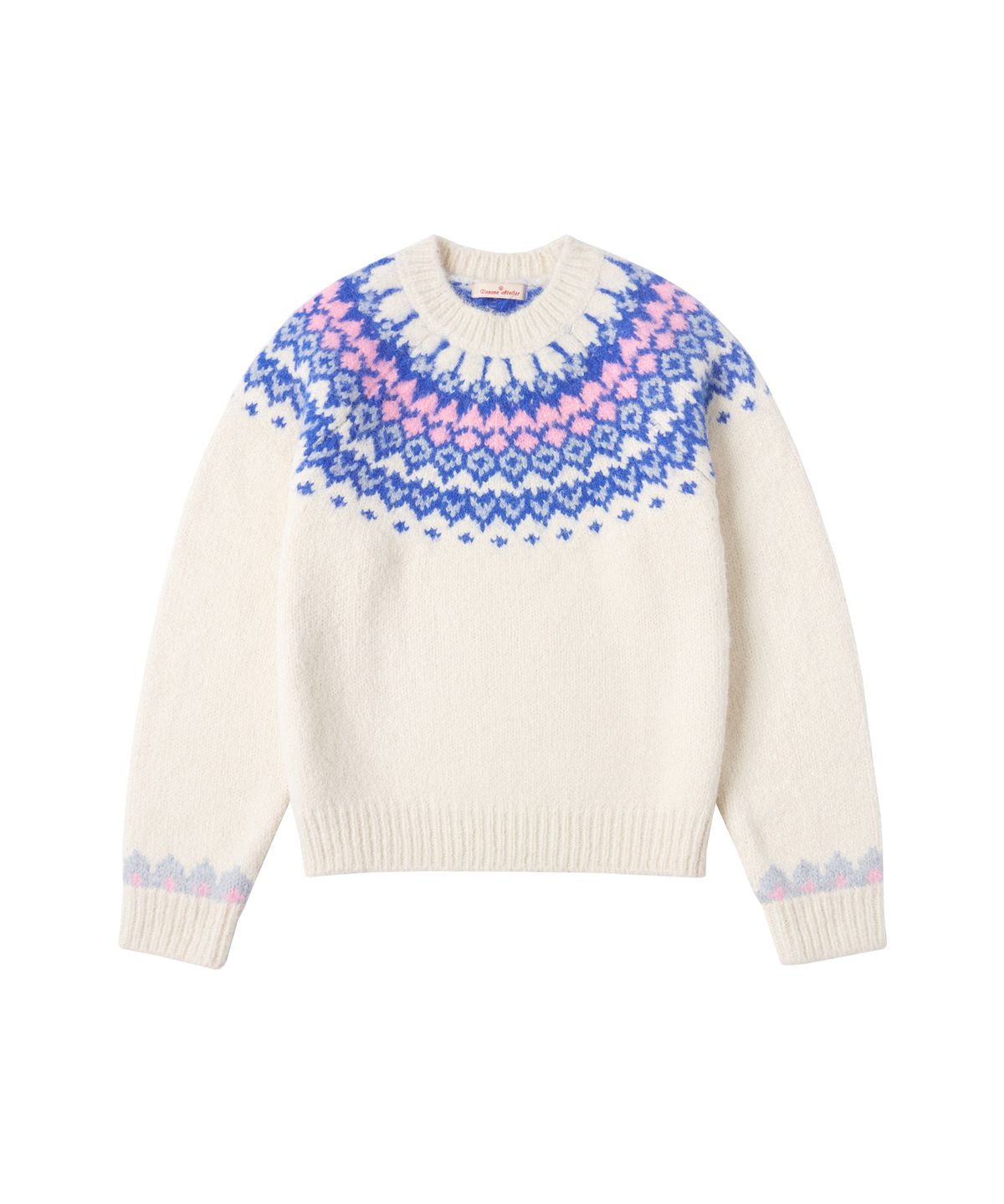 반원 아틀리에(VANONE ATELIER) KN4256 노르딕 라운드 니트_Cream