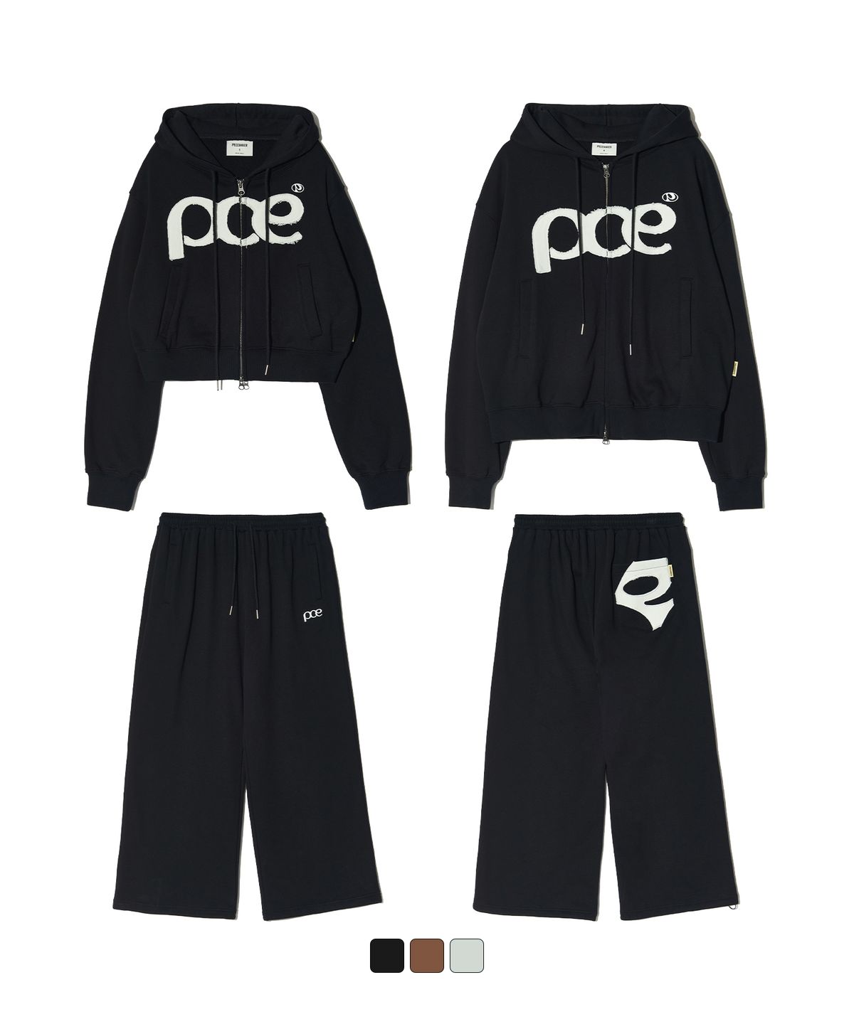 피스메이커(PIECE MAKER) PCE APPLIQUE SWEAT SET UP (4COLORS)
