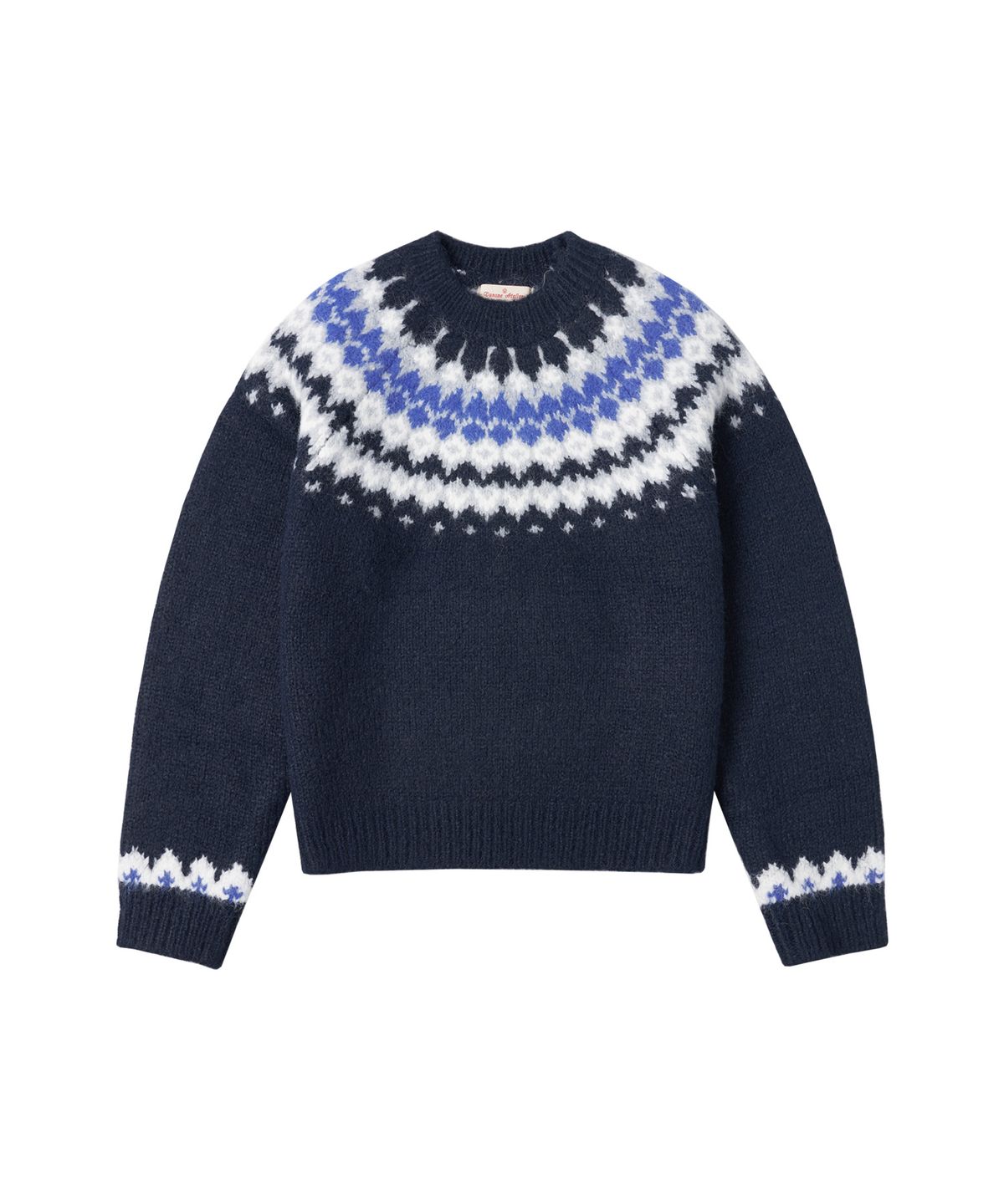 반원 아틀리에(VANONE ATELIER) KN4256 노르딕 라운드 니트_Navy