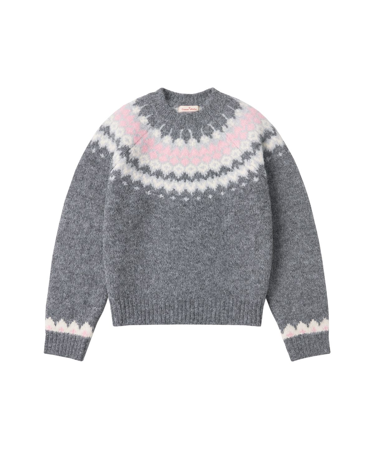 반원 아틀리에(VANONE ATELIER) KN4256 노르딕 라운드 니트_Charcoal