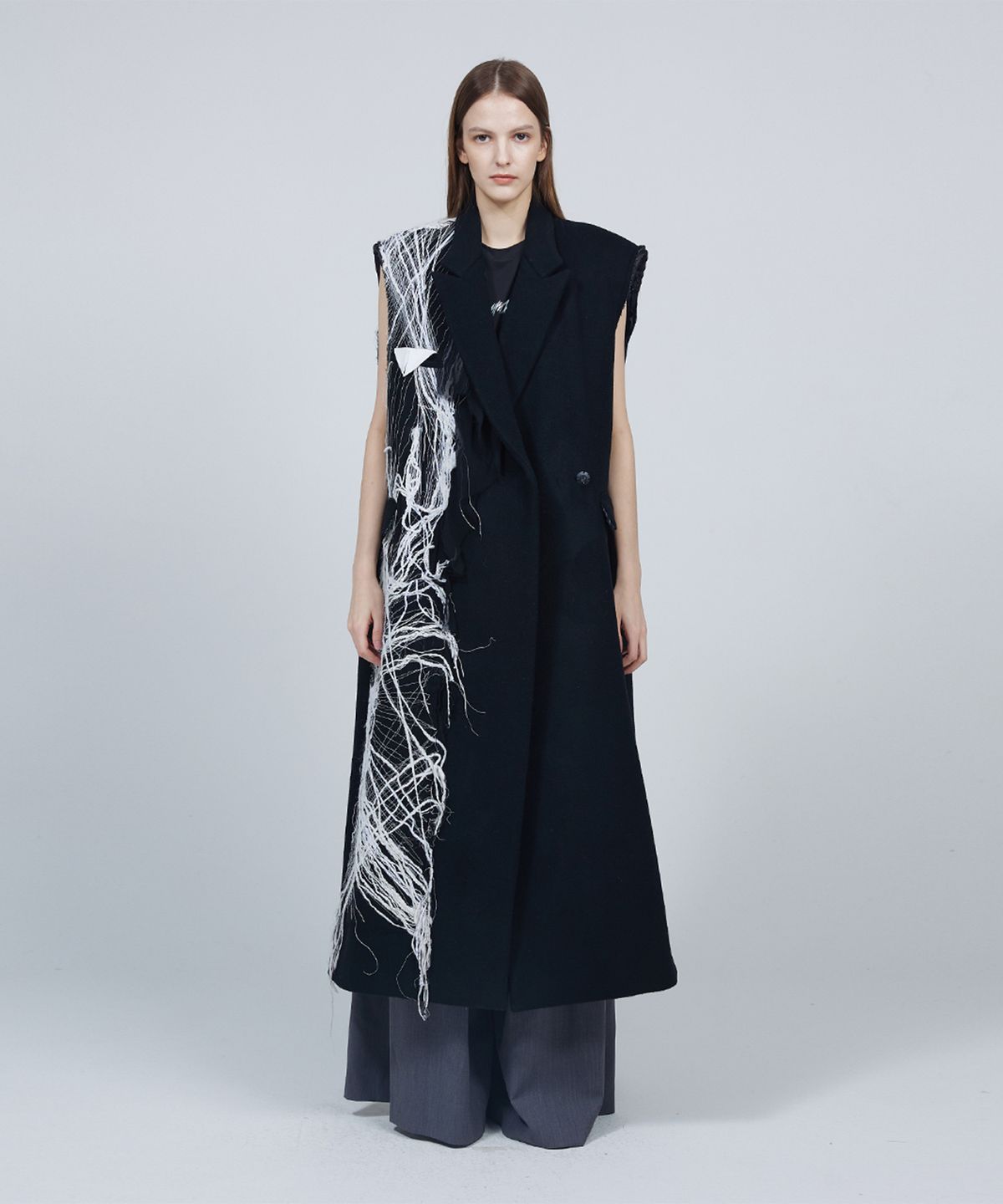 므아므(MMAM) Half doodle coat vest