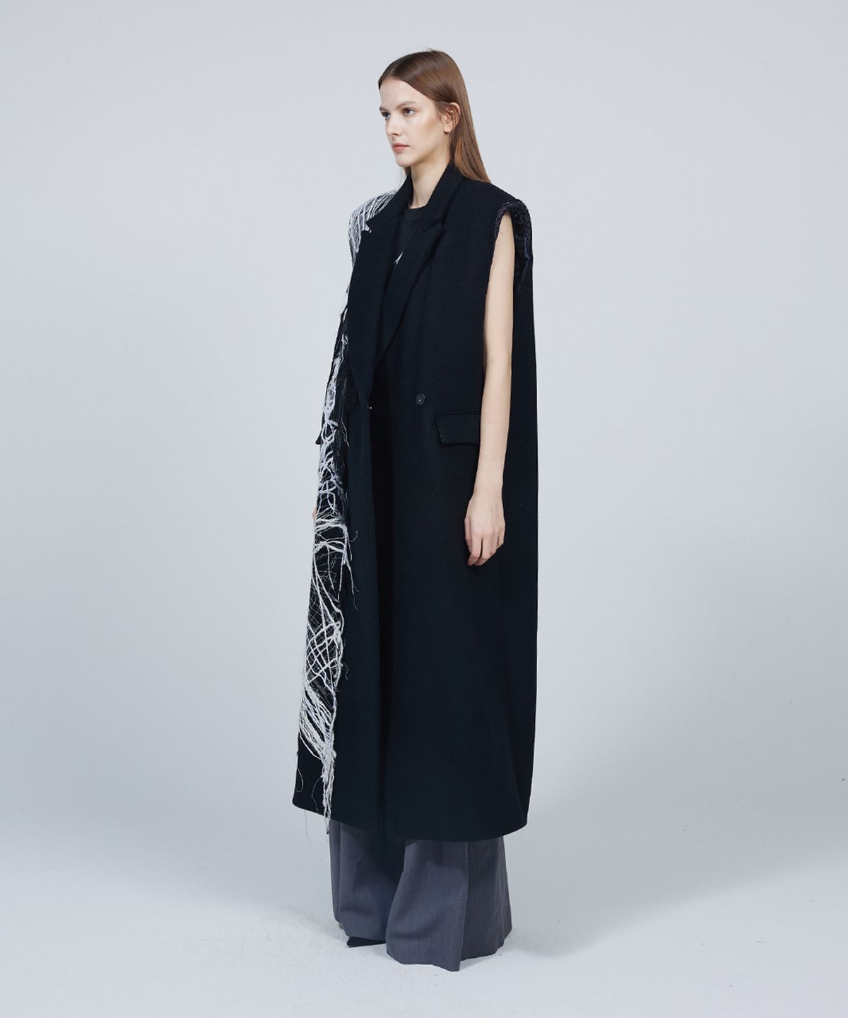 므아므(MMAM) Half doodle coat vest